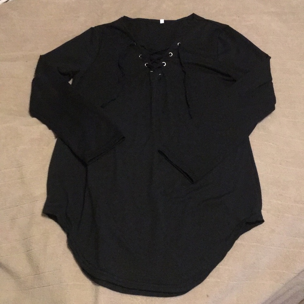 Lace front long sleeve